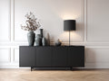 Meuble d'entrée - Bois - 172x42x81 cm - Noir - Style moderne