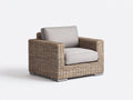 Fauteuil de jardin - Fibre tressée-Tissu - 88x84x78 cm - Taupe-Gris beige - Style moderne