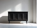 Meuble d'entrée - Bois - 154x42x82 cm - Noir vieilli - Style rustique